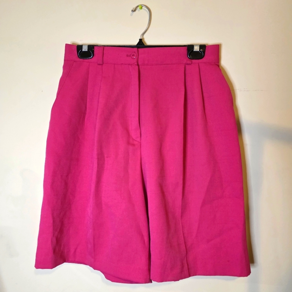Vibrant Pink High-Waisted Shorts